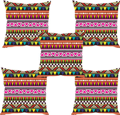 

Sleep Nature's Abstract Cushions Cover(Pack of 5, 30.63 cm*30.63 cm, Multicolor)