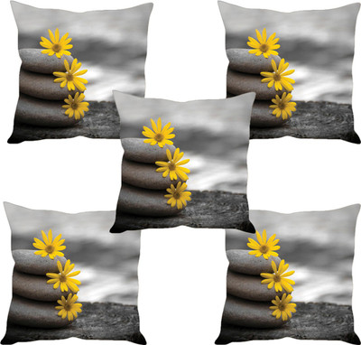 

Sleep Nature's Abstract Cushions Cover(Pack of 5, 30.63 cm*30.63 cm, Multicolor)