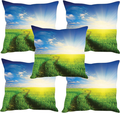

Sleep Nature's Printed Cushions Cover(Pack of 5, 30.63 cm*30.63 cm, Multicolor)