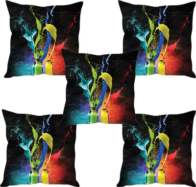 

Sleep Nature's Abstract Cushions Cover(Pack of 5, 30.63 cm*30.63 cm, Multicolor)