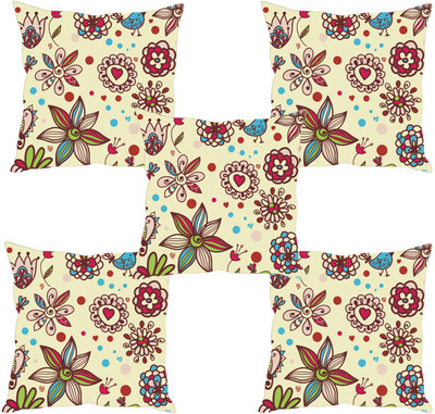 

Sleep Nature's Abstract Cushions Cover(Pack of 5, 40.63 cm*40.63 cm, Multicolor)