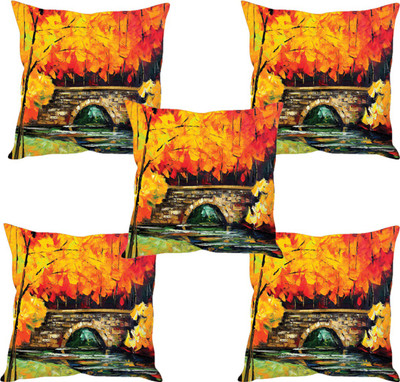 

Sleep Nature's Abstract Cushions Cover(Pack of 5, 40.63 cm*40.63 cm, Multicolor)