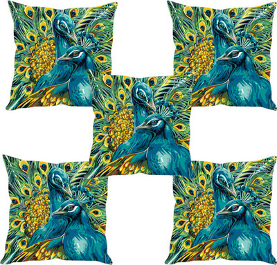 

Sleep Nature's Abstract Cushions Cover(Pack of 5, 30.63 cm*30.63 cm, Multicolor)