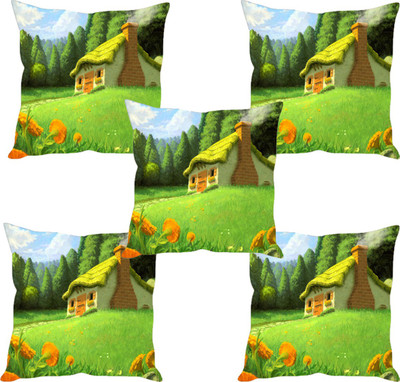 

Sleep Nature's Abstract Cushions Cover(Pack of 5, 40.63 cm*40.63 cm, Multicolor)