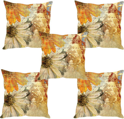 

Sleep Nature's Abstract Cushions Cover(Pack of 5, 40.63 cm*40.63 cm, Multicolor)