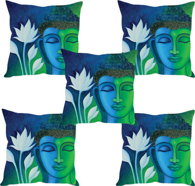 

Sleep Nature's Abstract Cushions Cover(Pack of 5, 40.63 cm*40.63 cm, Multicolor)