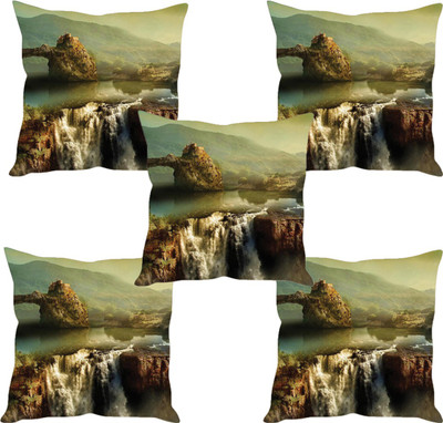 

Sleep Nature's Abstract Cushions Cover(Pack of 5, 40.63 cm*40.63 cm, Multicolor)