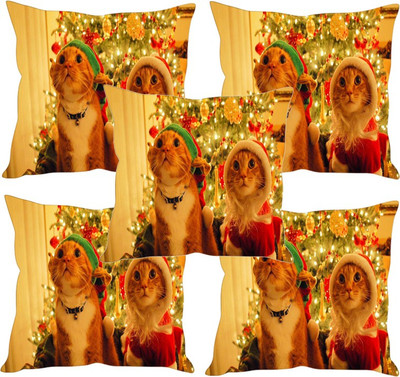 

Sleep Nature's Printed Cushions Cover(Pack of 5, 30.63 cm*30.63 cm, Multicolor)
