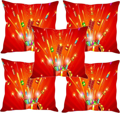 

Sleep Nature's Printed Cushions Cover(Pack of 5, 30.63 cm*30.63 cm, Multicolor)