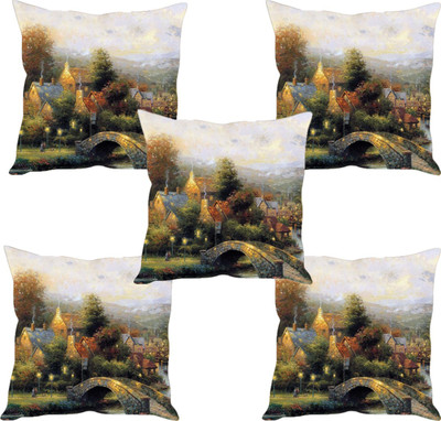 

Sleep Nature's Abstract Cushions Cover(Pack of 5, 40.63 cm*40.63 cm, Multicolor)