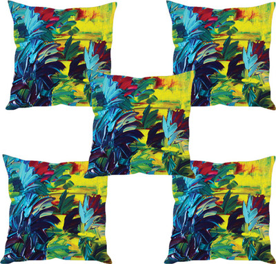 

Sleep Nature's Abstract Cushions Cover(Pack of 5, 30.63 cm*30.63 cm, Multicolor)