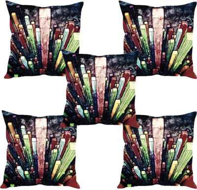 

Sleep Nature's Abstract Cushions Cover(Pack of 5, 40.63 cm*40.63 cm, Multicolor)