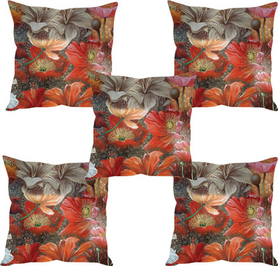

Sleep Nature's Abstract Cushions Cover(Pack of 5, 40.63 cm*40.63 cm, Multicolor)