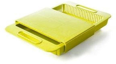 

Jern Chopping Cutting Board with Drawer Style washing basket PP (Polypropylene) Cutting Board(Green Pack of 1)