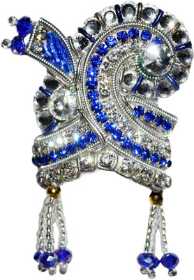

Real Seed Heavy Zardoshi Work Krishna Mukut Deity Ornament(Zardoshi Work Krishna Mukut)