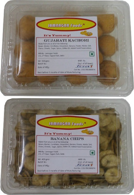 

Jamnagar Foods GUJARATI KACHORI 500GM & BANANA CHIPS 400GM Combo(KACHORI 500GM - BANANA CHIPS 400 GM)