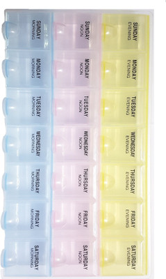 

Pin to Pen 1 Week, 3 Times a Day Pill Box(Multicolor)