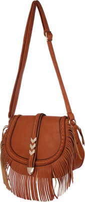 

Style Villaz Girls Casual Tan Leatherette Sling Bag