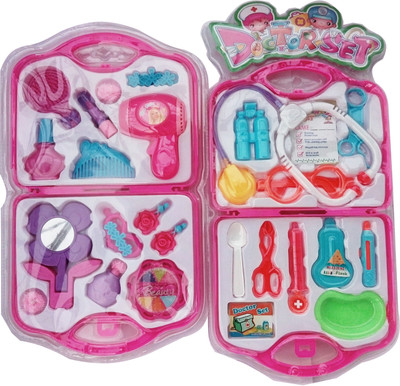 

Ashmaadi Combo Play kit For Girls and Boys -- Doctor set + Beauty Set