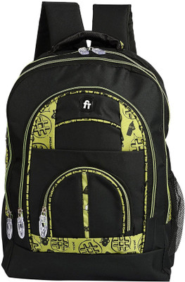 

MultiZone Sturdy College School Office Bag 21 L Laptop Backpack(Black, Green)