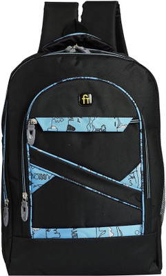 

MultiZone College School Casual Bag 21 L Laptop Backpack(Black, Blue)