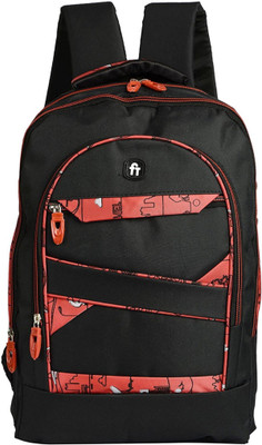

MultiZone School College Casual Bag 21 L Laptop Backpack(Black, Red)
