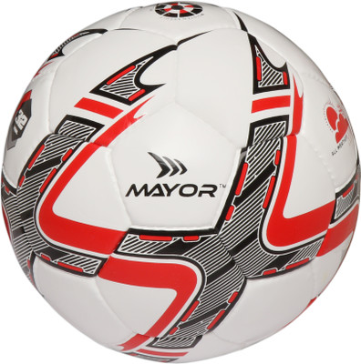 MAYOR Barcelona Futsal Football - Size: 5(Pack of 1, Red, White, Black)