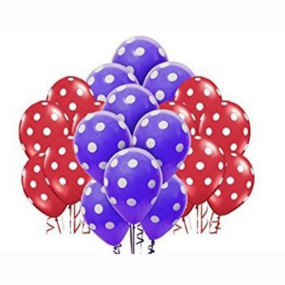 

PARTY PROPZ Solid CAR BIRTHDAY DECORATION/ POLKADOT COLOR LATEX BALLOON/CAR PARTY SUPPLIES Balloon(Purple, Red, Pack of 25)