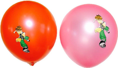 

PartyballoonsHK Solid Cartoon Character Ben-10 Balloon(Orange, Pack of 5)