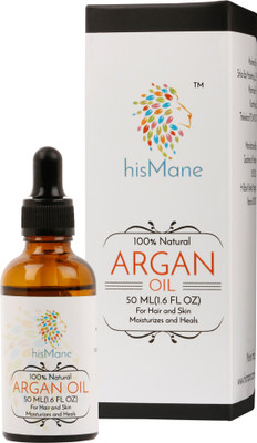 

hisMane Pure Refined Argan Oil(Argania Spinosa) From Morocco 50Ml With Dropper For Hair, Face, Skin, Body& Nails,(50 ml)