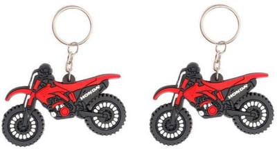 

Crazytowear Honda Rubber Bike Combo Key Chain(Multicolor)