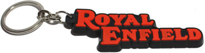 

Crazytowear Royal Enfield Text Logo coloured Key Chain(Red)