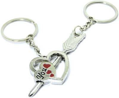 

Crazytowear Heart & Arrow Key Chain(Silver)