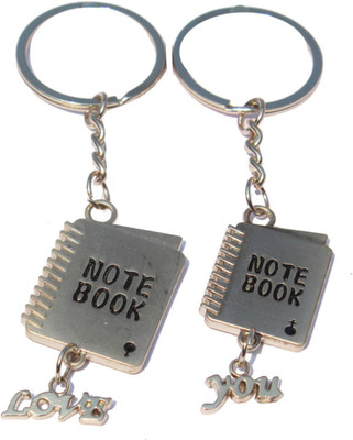 Crazytowear Couple Note book Key Chain(Silver)