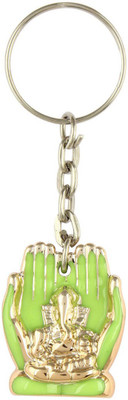 

Crazytowear Ganpati in hand Key Chain(Green)