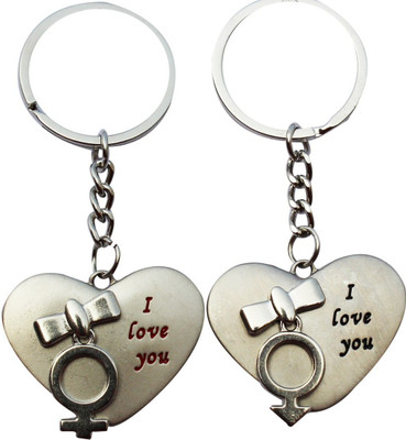 

Crazytowear Triple Love Heart Hanging Key Chain(Multicolor)