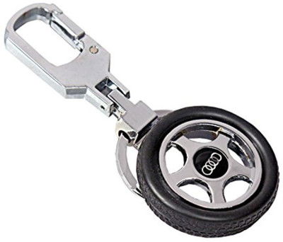 

Crazytowear Audi Alloy wheel Locking Key Chain(Silver)