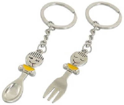 

Crazytowear spoon folk happy face Key Chain(Silver)