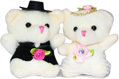 

Crazytowear Cute Mini Teddy Couple Key Chain(Multicolor)