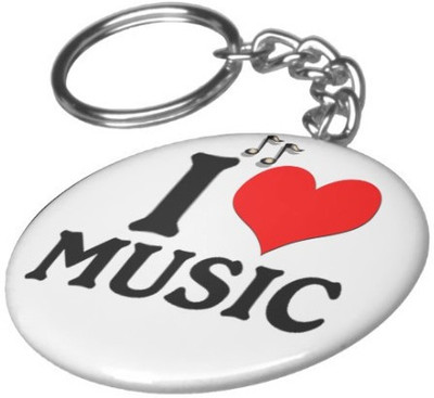 

Crazytowear Music Lover Key Chain(White)