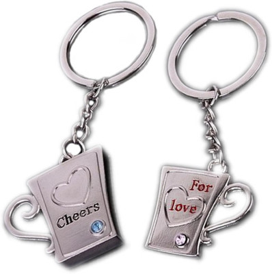 

Crazytowear Cheers For Love Key Chain(Silver)