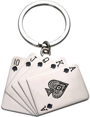 

Crazytowear Playing card poker Key Chain(Silver)