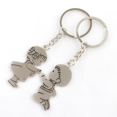 

Crazytowear Shacking hand Couple Key Chain(Silver)