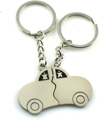 

Crazytowear couple car Key Chain(Silver)