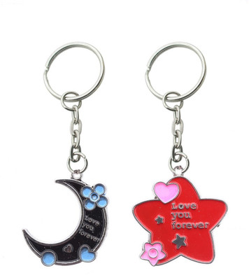 

Crazytowear Love Forever Moon Star Key Chain(Multicolor)