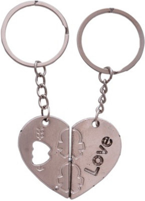 

Crazytowear Love Heart Key Chain(Silver)