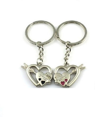 

Crazytowear Love You Couple Arrow Heart Key Chain(Multicolor)
