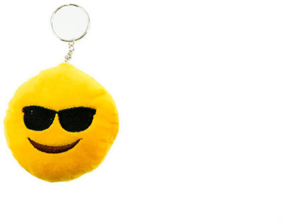 

Crazytowear Cool fluffy emoji Key Chain(Silver)