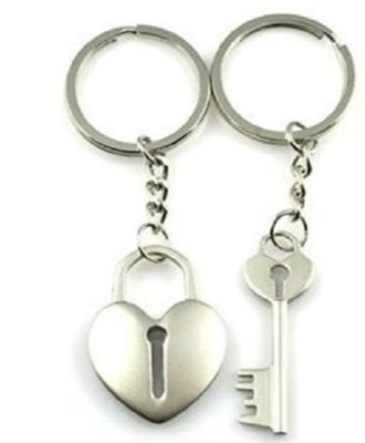 

Crazytowear Lock & Key Key Chain(Silver)