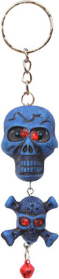 

Crazytowear Blue Danger Skeleton Key Chain(Blue)